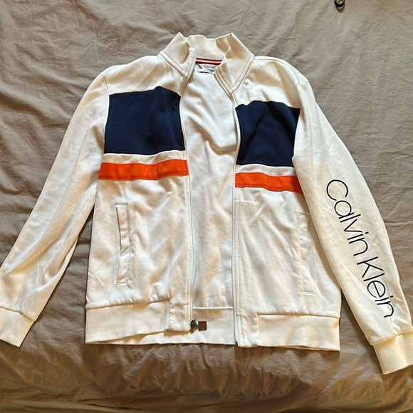 calvin klein men’s small tech jersey zip up - Picture 2 of 4